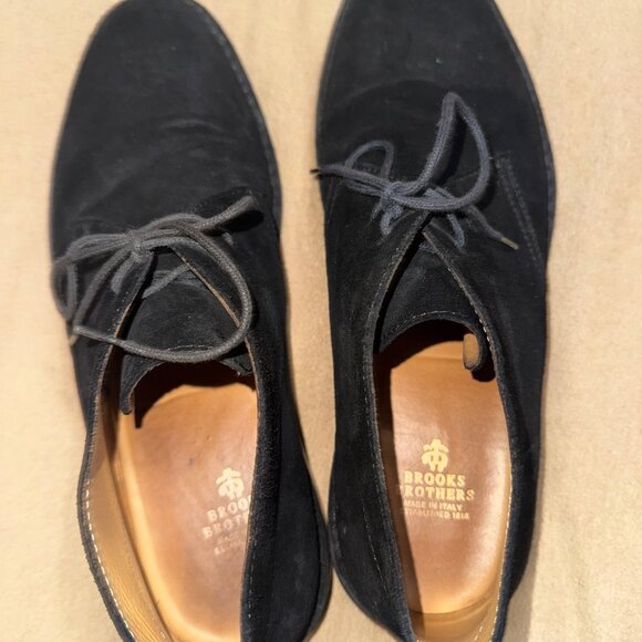 BROOKS BROTHERS BLACK SUEDE CHUCKKA BOOTS SIZE 12 GOOD CONDITION